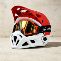 Safety Full Face Mountain Bike Helmet Customizable Fit Full Face Bike Helmet Rugged Impact Resistant for Trail Riding