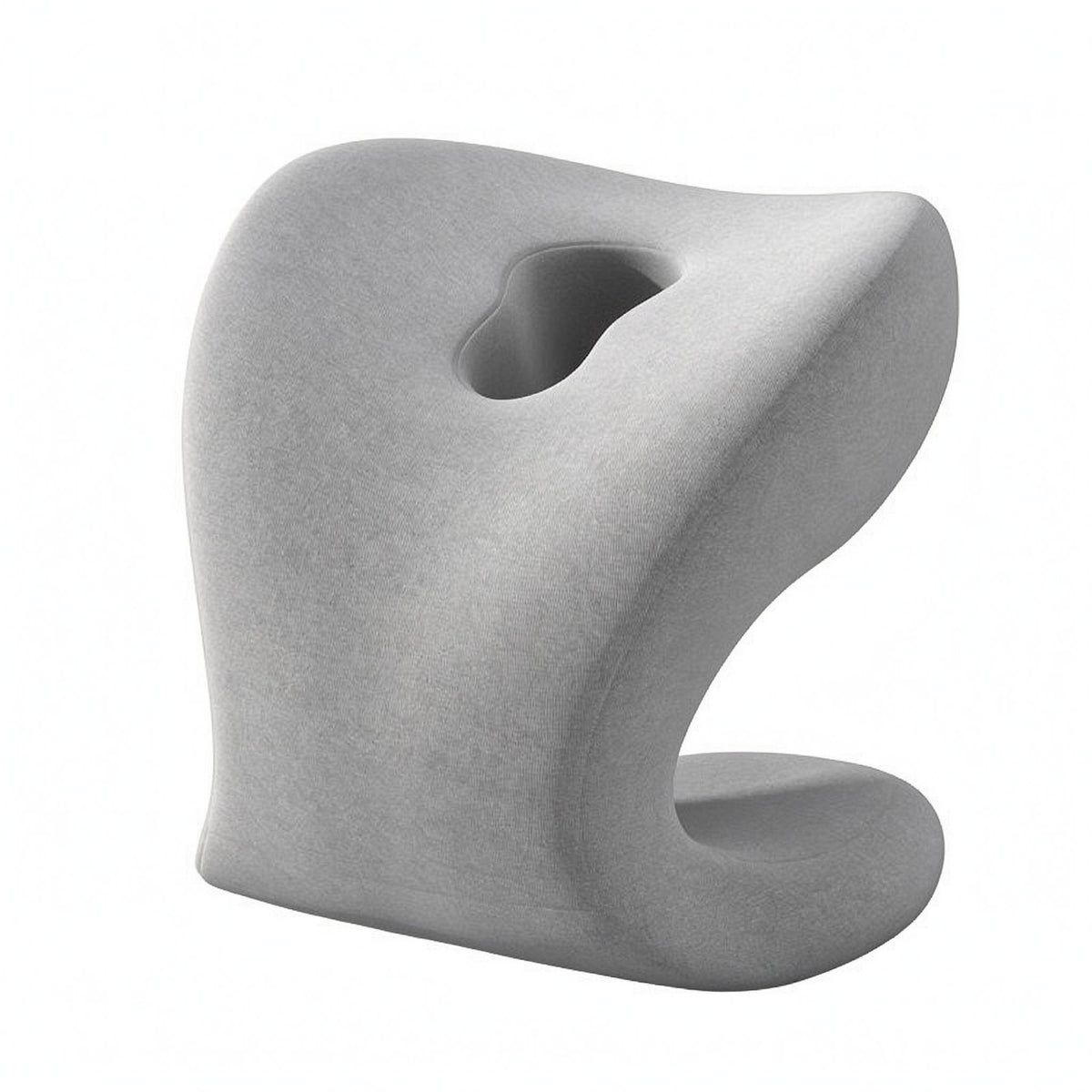 Sweatshirt Material Wave-Tail-Tail Rest Pillow Curved Shape Office Chair Pillow for Lunchtime Resting