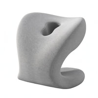 Sweatshirt Material Wave-Tail-Tail Rest Pillow Curved Shape Office Chair Pillow for Lunchtime Resting