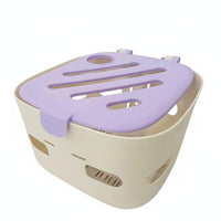 Rust-Resistant Electric Scooter Basket with Lid Lightweight Front Pet Carrier Basket Heavy Duty for Commuting