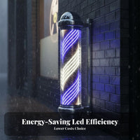 LED Barber Pole Waterproof LED Barber Pole Light Super Illuminated Storefront Signage for Outdoor, Storefront