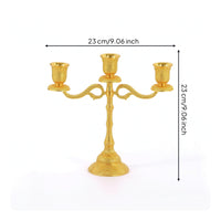 Ornate 3-Arm Candelabra Classic 3-Arm Candlestick Holder Elegant Candle Holder with Three Arms Antique for Mantel