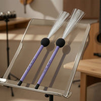 Retractable Drum Brush Storage Drum Brush with Head for Drummers, Percussionists, Live Performance