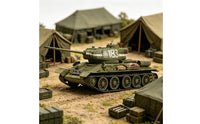 T-34/85 Tank Model Unpainted 1/72 Scale Tank Model Includes Decals for Display Shelf