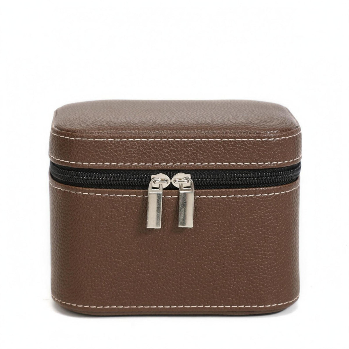 Padded Zip-Around Bracelet Box Leather-Like Hard Shell Bracelet Case Compact