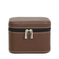 Padded Zip-Around Bracelet Box Leather-Like Hard Shell Bracelet Case Compact