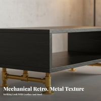 Pipe-Frame Loveseat Factory-Chic Design Cafe Booth Rust-Resistant Finish Business-Grade Furniture for Interior Designers, Restaurant, Reception Area