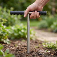 Soil Rod with T Handle Stainless Steel Soil Rod Septic Subsurface Mapper Tool for Garden