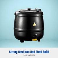 Electric Soup Kettle, Commercial Insulated Soup Pot, Stainless Steel, Buffet Restaurant, Temperature Control
