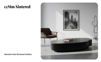 Bean Shaped Coffee Table Minimalist design Storage Coffee Table Italian Inspired Sturdy Construction for Families, Adults
