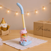 Clear Chamber Toy Vacuum Cleaner Colorful Beads Upright Toy Vacuum Plastic Cartoon Details