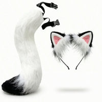 Faux Hair Tail with Adjustable Strap Soft Faux Hair Tail Lightweight Cosplay Accessory for Cosplayers