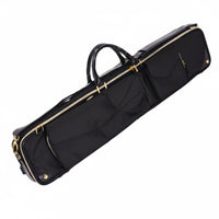 Zipper Closure 7 Hole Cue Bag Portable 7 Slot Cue Case Shoulder Strap Pool Stick Case Padded Protection for Travel, Tournament
