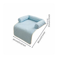 Lightly Padded Quilted Bolster Pet Pad Nest-Like Dog Sofa Bed Rounded Corners Dog Couch Bed