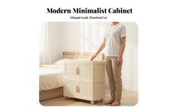 Foldable Stackable Bins Foldable Design Foldable Wheeled Chest Easy Assembly Storage Cabinet for Renters, Residents, Dorm Room, Closet, Playroom