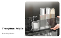 Clear Acrylic Storage Drawer Space-Saving Acrylic Makeup Drawer Easy to Clean Washroom Cabinet Organizer for Home Organizers, Adults, Desktop, Bedroom