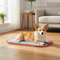 Double-Sided Pet Cooling Mat for Cats and Dogs, Foldable Summer Ice Pad for Kennels and Beds
