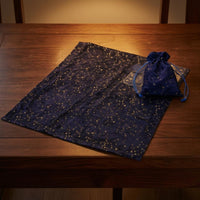 Small Stars and Moons Divination Cloth Tablecloth Drawstring Pouch Velvet Divination Cloth Soft Surface Starry Sky Tablecloth for Divination Fans