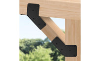 2 Pieces Angled Brackets Rust-Resistant Angle Support Bracket Coated Post and Beam Connectors for Construction