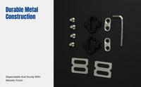 Cycling Cleat, Universal Bike Pedal Plate for Road and Trail, SPD Compatible, Metal, Complete Installation Kit
