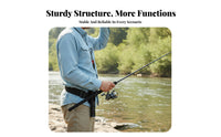Adjustable Fishing Rod Belt Holder Buckle Closure Waist Rod Holder Strap Material Strap Outdoor Gear Molded Bracket