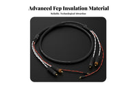 Tonearm Cable with Ground Wire Pure Silver Conductor Turntable Tonearm Cable
