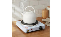Adjustable Temperature Portable Electric Hot Plate All Cookware Compatible Single Burner Hot Plate Easy Clean Single Burner Electric Cooktop Heats Up Quickly & Evenly for Travelers, Students, Laboratory, Travel, Camping, Dorm Room