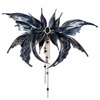 Butterfly Tassel Hair Clip Dangling Butterfly Hair Barrette Jeweled for Cosplayers, Costume Parties