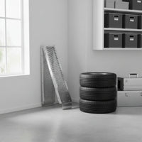 Folding Ramp with Strap Lightweight Motorcycle Ramp Compact for Trailers, Garages