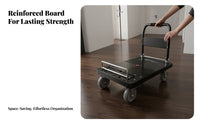 Cart with Rail Portable for Storage Room