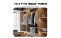 Large Capacity Foldable textile Storage Chest Stackable Clothes Container with Handles Closet Organizer Sturdy Frame for Families, Students, homeowners, Bedroom, Dorm Room, Under Bed, Garage
