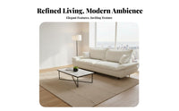 Modern Minimalist aesthetic Sail Design Sofa Light Luxury Living Room Seating space-saving Size Loveseat distinctive Curved Armrests for Small Apartment Residents, partners, Homeowners, Lounge Area