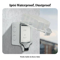 Waterproof Outlet Box Dustproof Weatherproof Outlet Box Easy Installation for Garden, Workshop, Bathroom