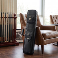 Large Capacity Billiard Cue Case Long-Lasting Nine-Hole Cue Bag Hard-Wearing Reinforced for Tournaments