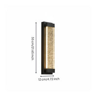 Minimalist Outdoor Wall Light Weather Resistant Crystal Glass Wall Light Easy Installation for Yard, Corridor