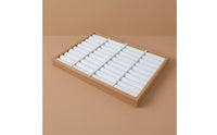 Jewelry Display Tray Padded Cushioned Jewelry Tray Accessory Storage Wood-Grain Slim