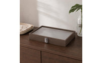 Wood-Grain Jewelry Display Box Metal Clasp Jewelry Storage Box