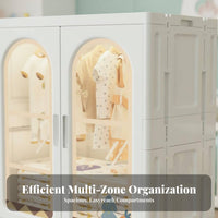 Installationtool-tool-free Foldable Storage Tower Easy Assembly Home Furniture Space-Saving Organizer Unit Large Capacity for Infants, Homeowners, Nursery, Bedroom, Narrow Spaces, Playroom