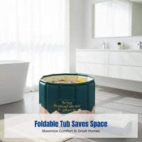 Adult Folding Bathtub, Portable Soaking Container with Insulated Cover, Home Spa for Children, Women