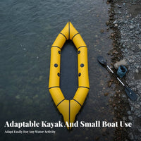 Hard Bottom Portable Packraft Lightweight Design Inflatable Boat Easy Storage Kayak Heavy Duty for Outdoor Enthusiasts, Adventurers, Rivers, River, Lakes, Travel