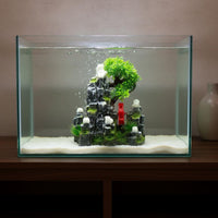 Artificial Mountain Landscape Water Safe Aquatic Pet Fishbowl Hideout Cave Aquatic Pet Fishbowl Hiding Cave Resin Rockery