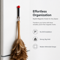 Tea Towel Hooks, Magnets Strong Hooks 2kg Capacity, No Drill Hangers for Fridge & Kitchen, Modern Minimalist Single Hook