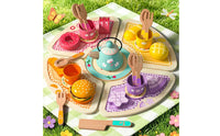 Role Playing Wooden Tea Party Set Educational Wooden Afternoon Tea Set Eco-Friendly Wood for Preschoolers, Toddlers, Kindergarten, Playroom