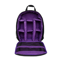 Front Opening DSLR Camera Backpack Mesh Pocket Padded Camera Backpack Safeguarding Photo Storage Black for Photographers