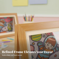 Changeable Kids Artwork Frame Large Capacity Artwork Storage Frame A4 Art Display Box Shatterproof Cover for Children, School