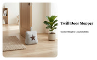 Stitched Carry Loop Herringbone Door Stop Anti-Collision Weighted Textile Door Stopper for Floor
