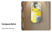 Non-Ticking Vintage Wall Clock Battery Operated Rectangular Hanging Clock Easy to Hang for Cafe Owners, Grandparents, Living Room, Bar, Home