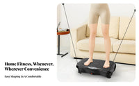 Adjustable Speed Vibration Plate Machine Powerful Engine Whole Body Vibration Machine Anti-Slip Surface Vibrate Fitness Platform Compact Design for Home Exercisers, Adults, Seniors, Workout, Indoor, Living Room