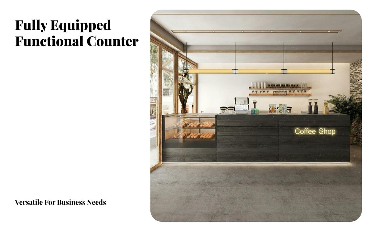 Ier Desk Versatile Reception Counter Easy to Assemble Shop Front Counter for Business Owners, Receptionists, Bakery, Hotel, Retail Store