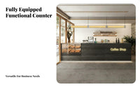 Ier Desk Versatile Reception Counter Easy to Assemble Shop Front Counter for Business Owners, Receptionists, Bakery, Hotel, Retail Store
